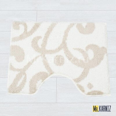 Коврик в туалет Узоры бежевый