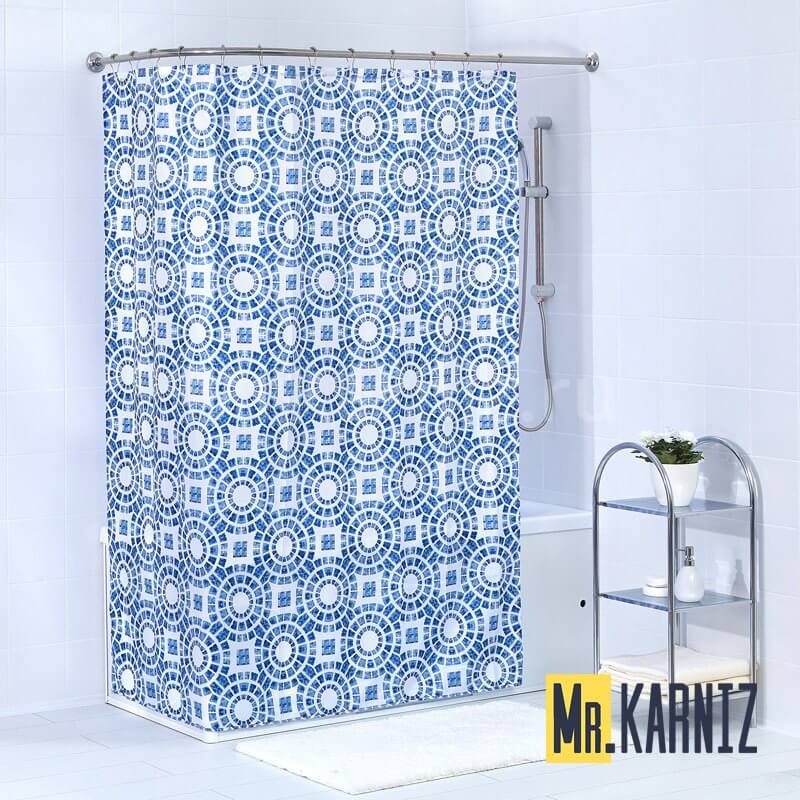Штора для ванной Circle Blue