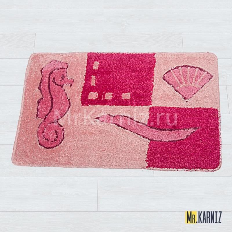 Коврик в ванную Морской розовый Коврик в ванную Морской розовый