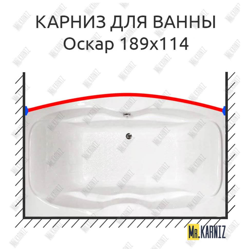 Карниз для ванны Triton Оскар Передний борт 189х114 Усиленный 25 мм MrKARNIZ Карниз для ванны Triton Оскар Передний борт 189х114 Усиленный 25 мм MrKARNIZ