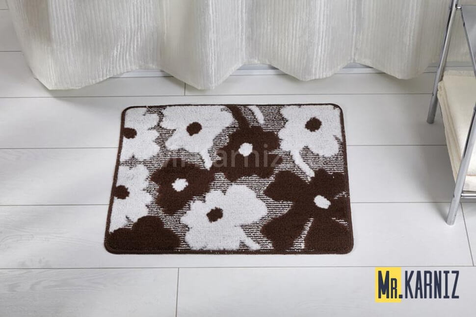 Коврик для ванной ЦВЕТЫ коричневый Коврик для ванной ЦВЕТЫ коричневый